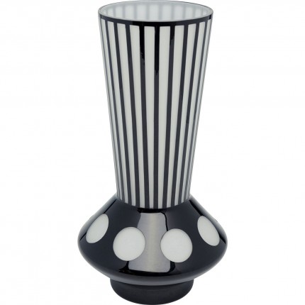 Vase Brillar noir et blanc 40cm Kare Design