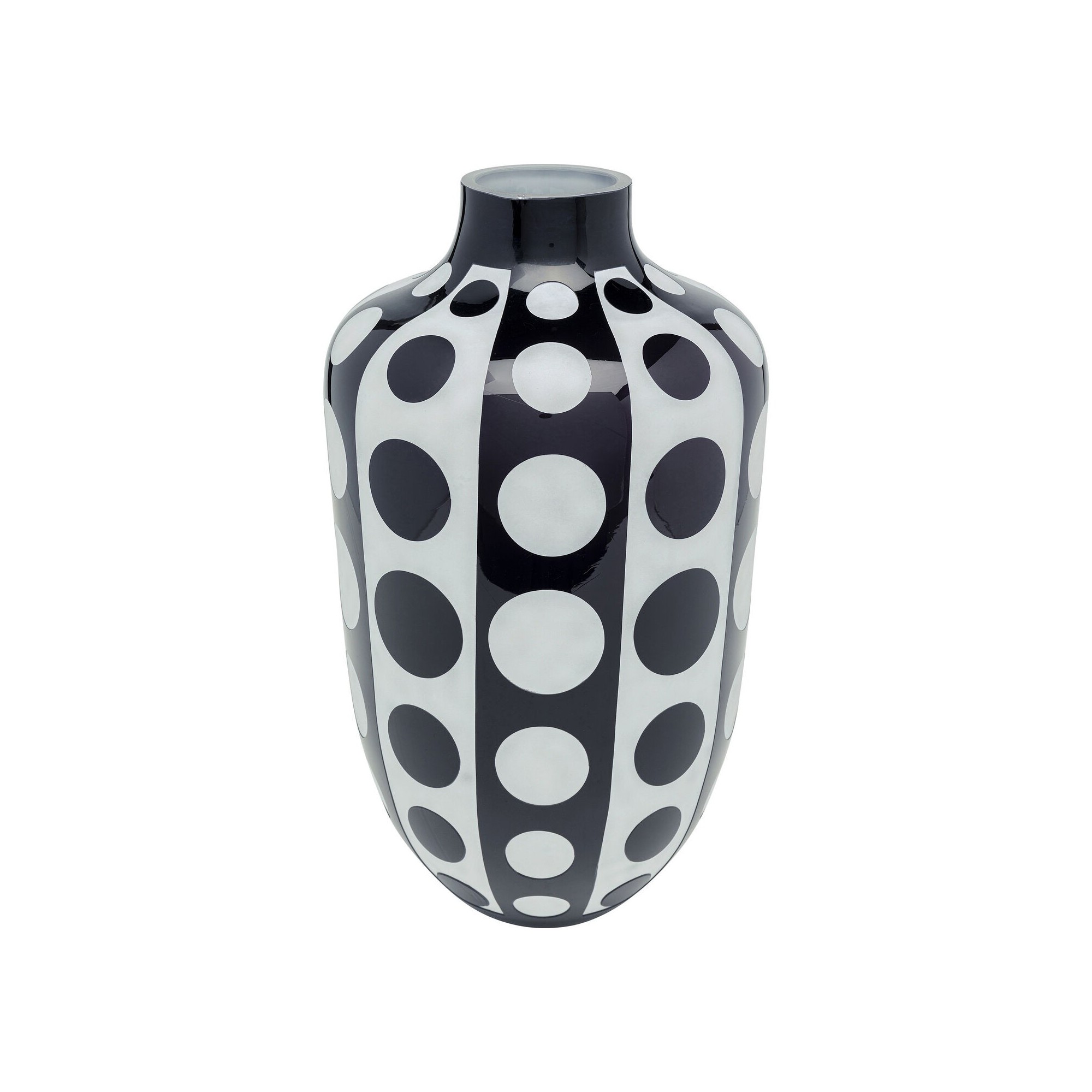 Vase Brillar noir et blanc 45cm Kare Design