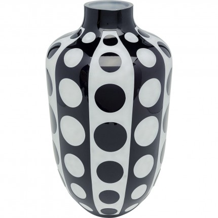 Vase Brillar noir et blanc 45cm Kare Design