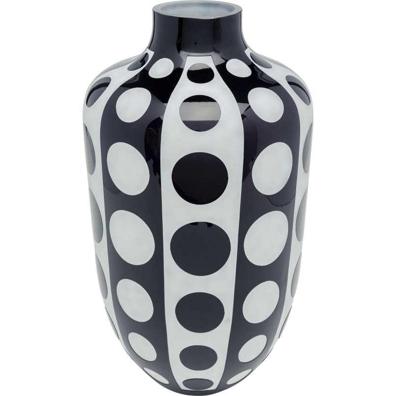 Vase Brillar noir et blanc 45cm Kare Design