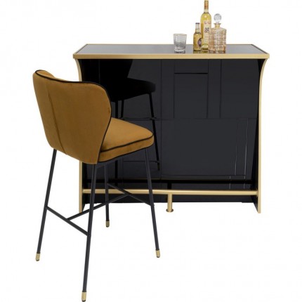 Tabouret de bar Irina velours ocre Kare Design