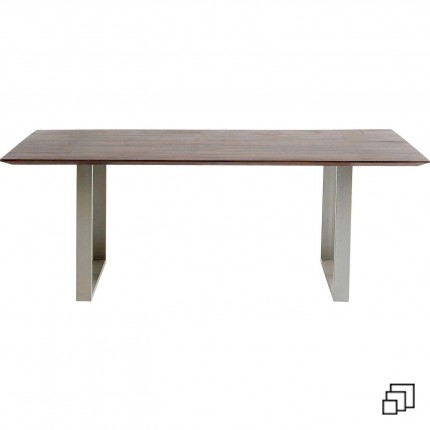 Table Symphony noyer argent 160x80cm Kare Design