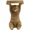 Table d'appoint Animal Ours dorée Kare Design