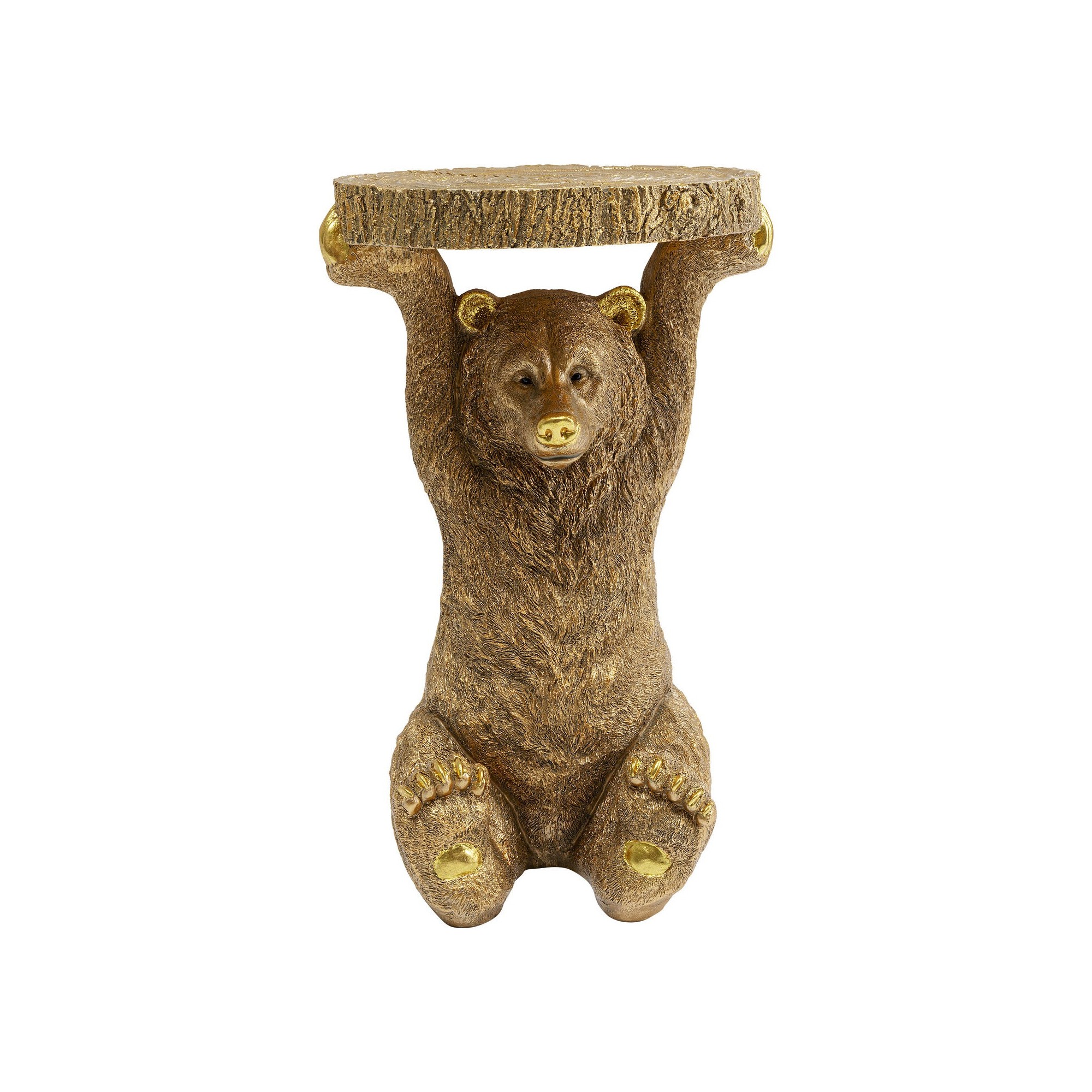 Table d'appoint Animal Ours dorée Kare Design