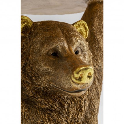 Table d'appoint Animal Ours dorée Kare Design