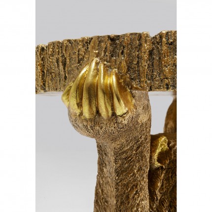 Table d'appoint Animal Ours dorée Kare Design