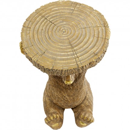 Table d'appoint Animal Ours doré Kare Design