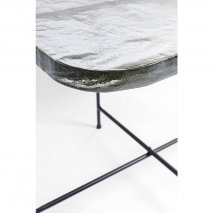 Table basse Ice 63x46cm pieds noirs Kare Design