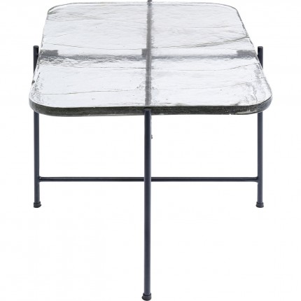 Table basse Ice 63x46cm pieds noirs Kare Design