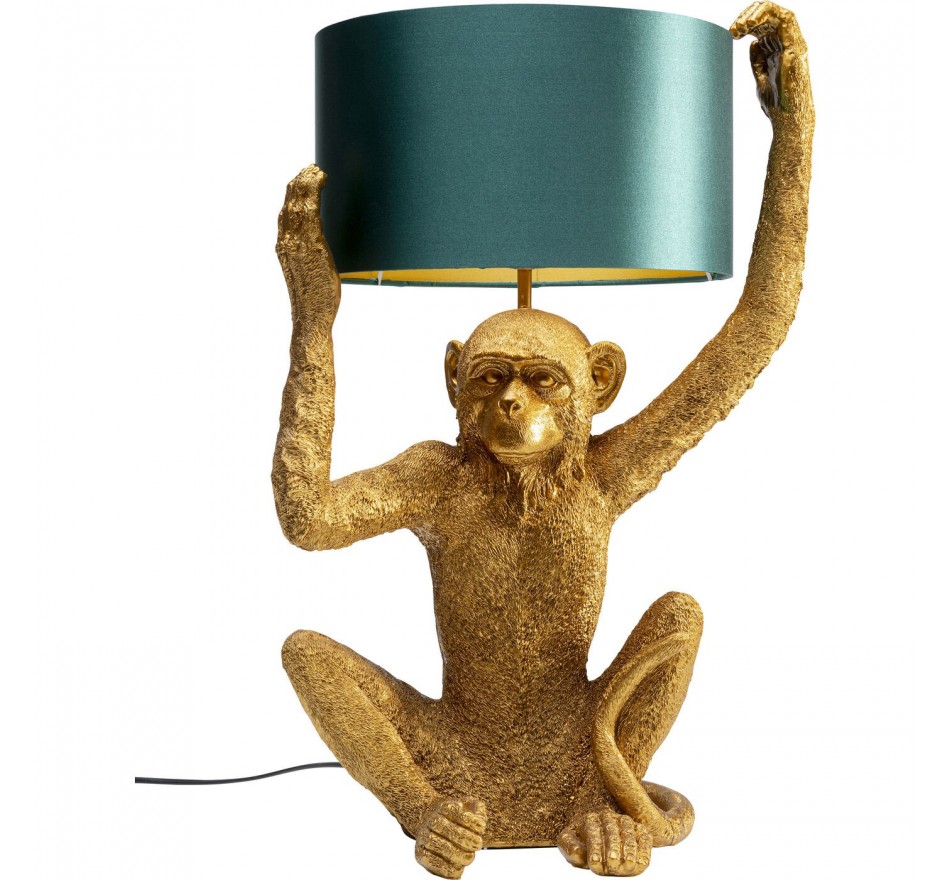 Lampe de table singe doré assis Kare Design