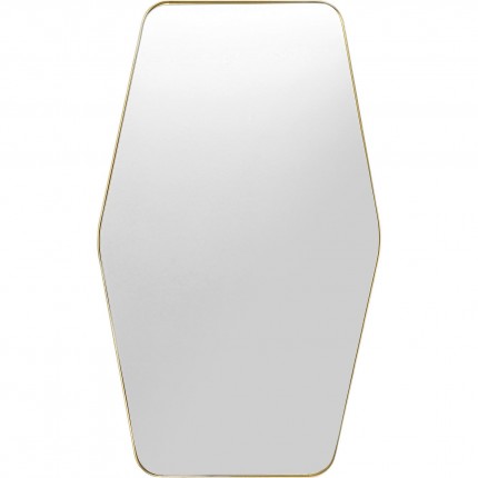 Miroir Curve hexagone laiton 94x64cm Kare Design