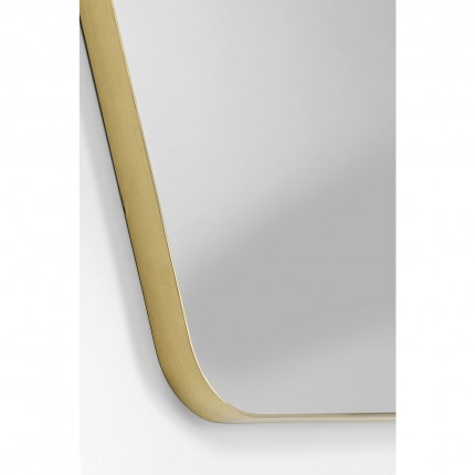 Miroir Curve hexagone laiton 94x64cm Kare Design