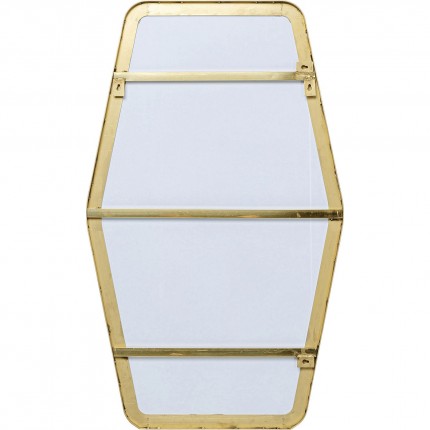 Miroir Shape Hexagon laiton 64x94,5cm Kare Design