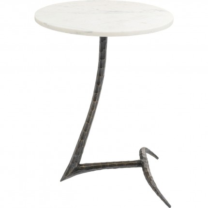 Table d'appoint Naemi marbre blanc 41cm Kare Design