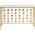 Console lunes dorées 107x76cm Kare Design