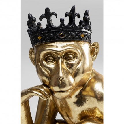 Déco singe roi assis doré Kare Design