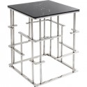 Table d'appoint Rome argenté 40x40cm Kare Design