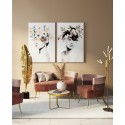 Tableau en verre femme fleurs automne 80x120cm Kare Design