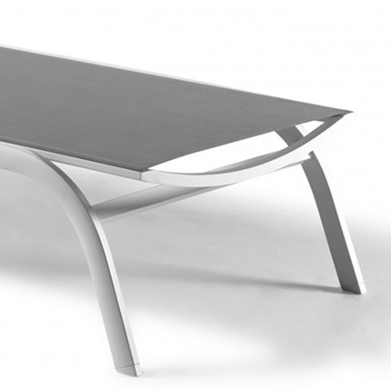 Recamiere with armrests Zaragoza white and grey Gescova