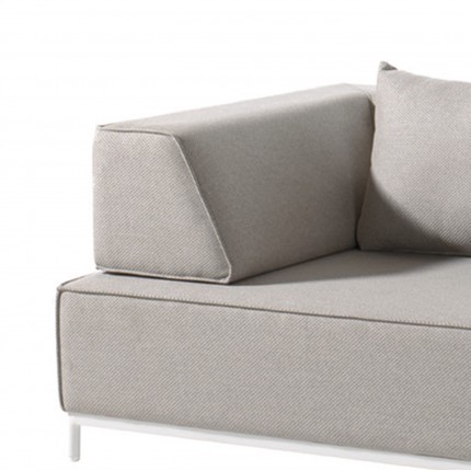 Canapé d'angle Avenatti gauche gris et blanc Gescova