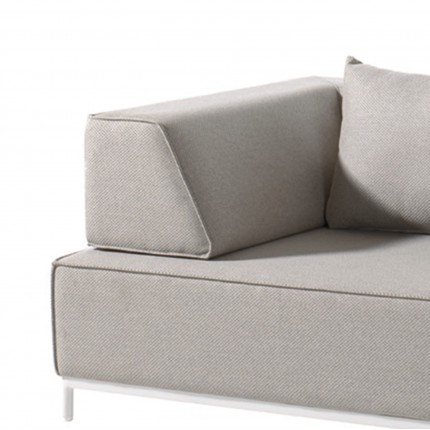 Outdoor corner sofa Avenatti left grey and white Gescova
