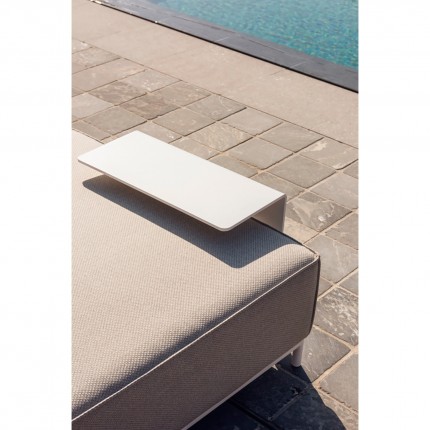 Table d'appoint de jardin Avenatti blanche Gescova