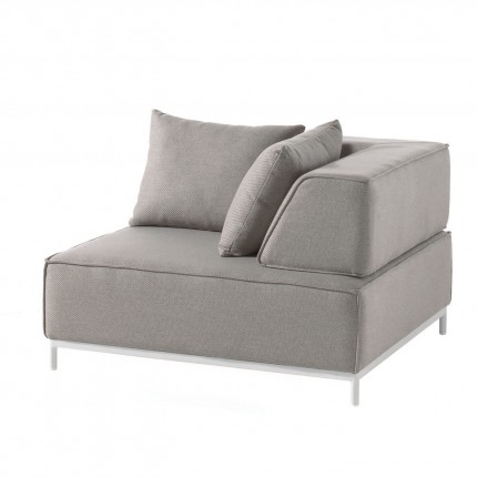 Outdoor corner sofa element Avenatti grey and white Gescova
