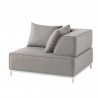 Outdoor corner sofa element Avenatti grey and white Gescova