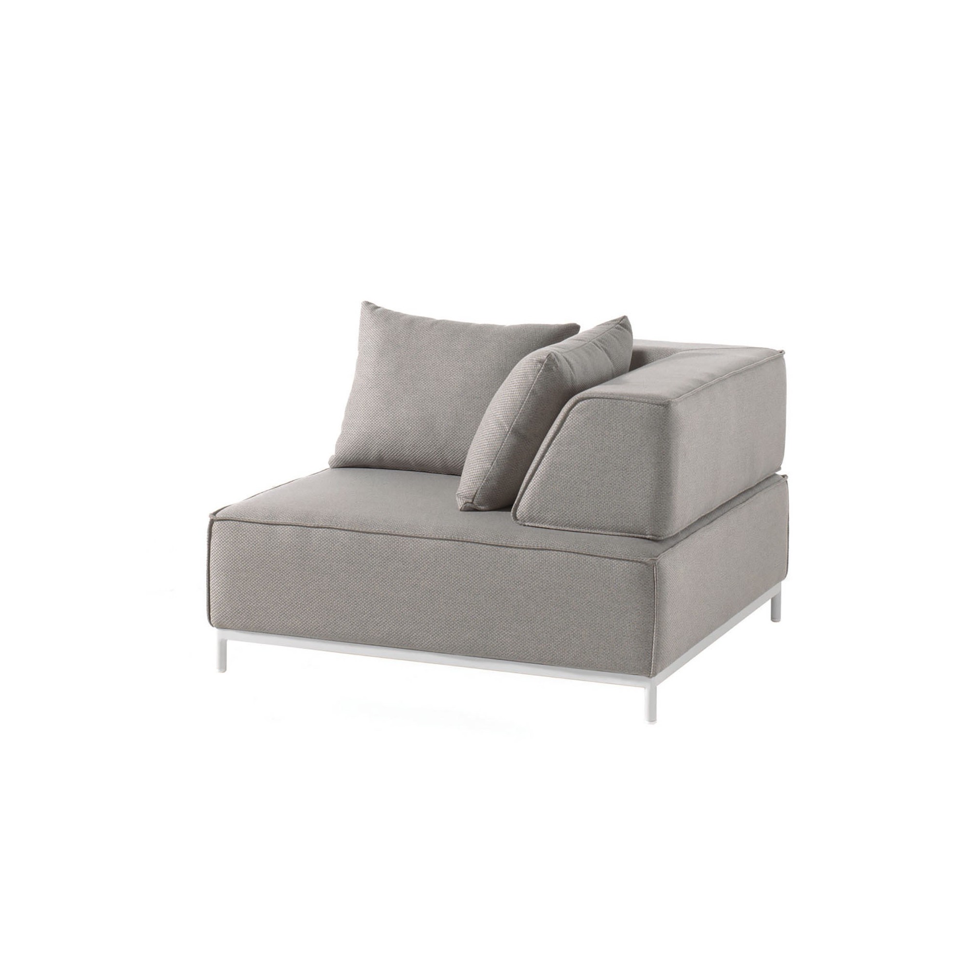 Assise d'angle Avenatti gris et blanc Gescova