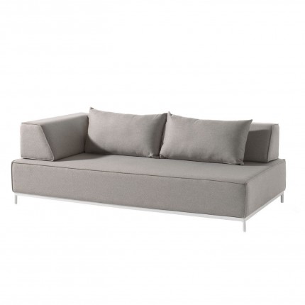 Outdoor corner sofa Avenatti left grey and white Gescova