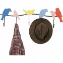 Portemanteau mural oiseaux multicolores 79cm Kare Design