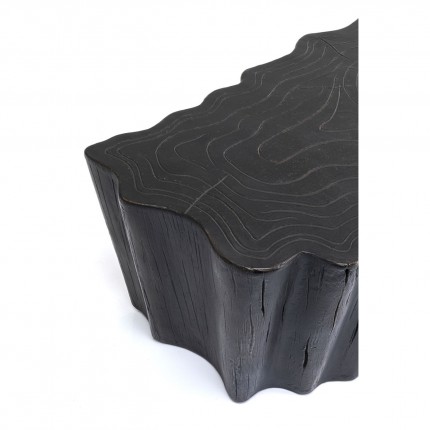 Table basse souche d'arbre 119x68cm noire Kare Design