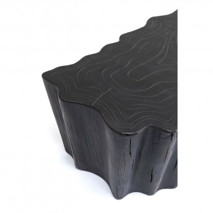 Table basse souche d'arbre noire 119x68cm Kare Design