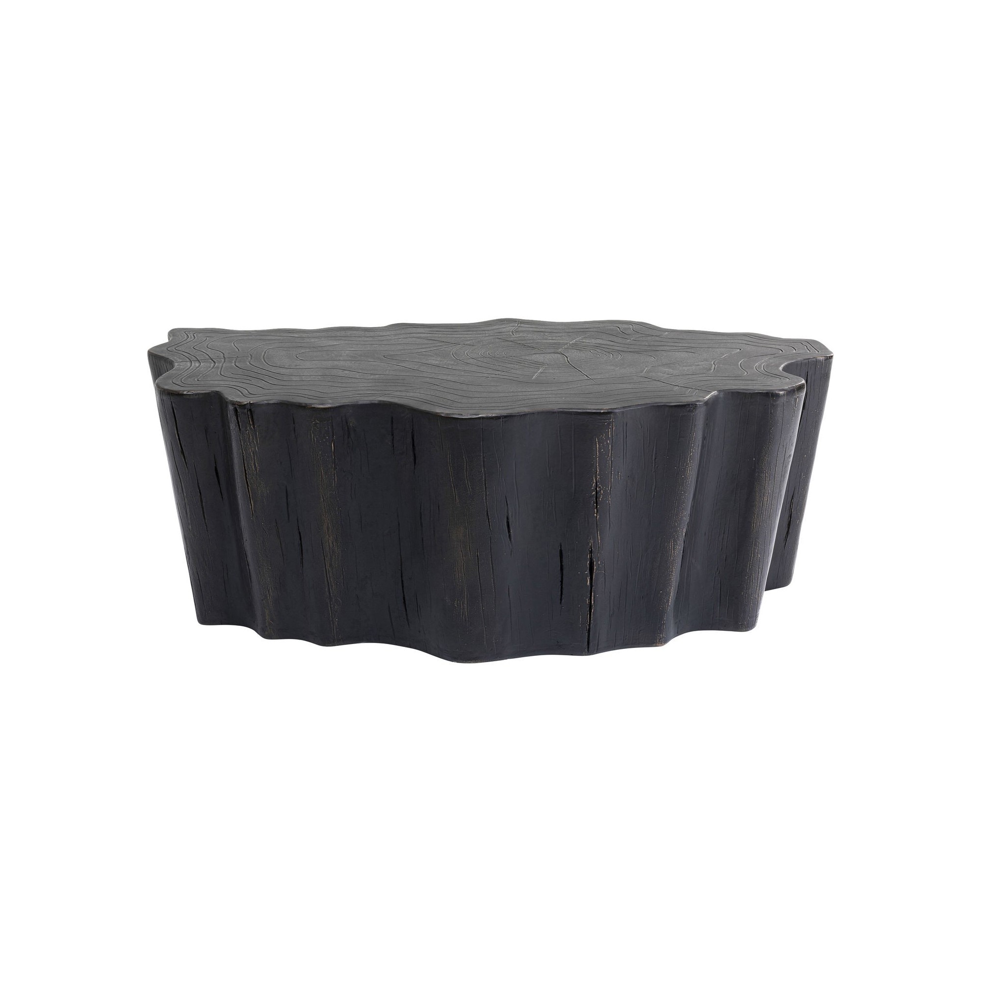 Table basse souche d'arbre noire 119x68cm Kare Design