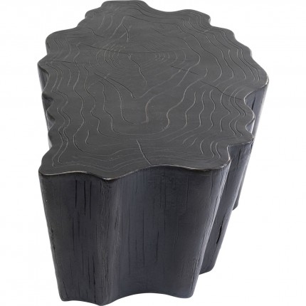 Table basse souche d'arbre noire 119x68cm Kare Design