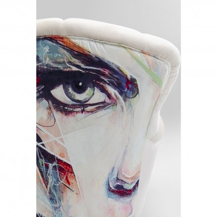 Fauteuil visage femme crème Kare Design