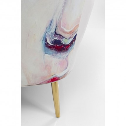 Fauteuil visage femme crème Kare Design