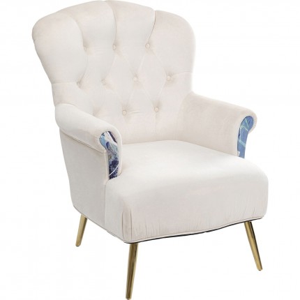 Fauteuil visage femme crème Kare Design