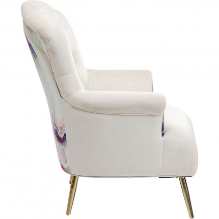 Fauteuil visage femme crème Kare Design