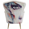 Fauteuil visage femme crème Kare Design