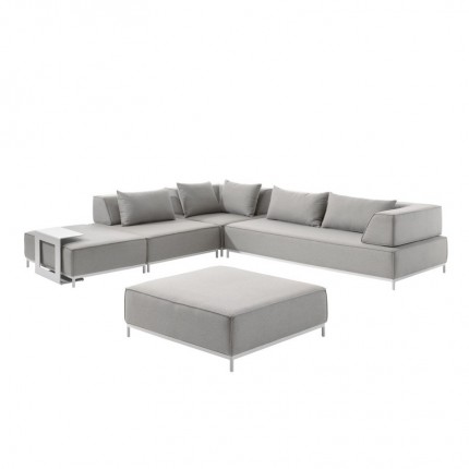 Table d'appoint de jardin Avenatti blanche Gescova