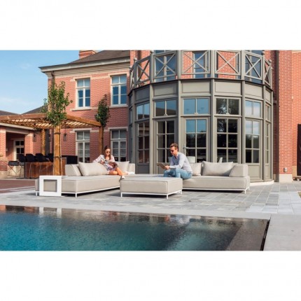 Table d'appoint de jardin Avenatti blanche Gescova