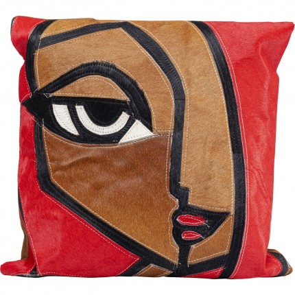 Coussin femme cheveux rouges longs Kare Design