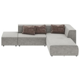 Canapé d'angle Infinity Vegas droite gris 337cm Kare Design