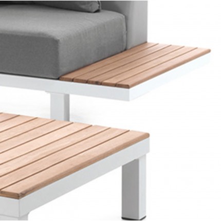 Outdoor Set Hawai white and grey Gescova
