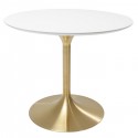 Table Invitation blanc & laiton Kare Design