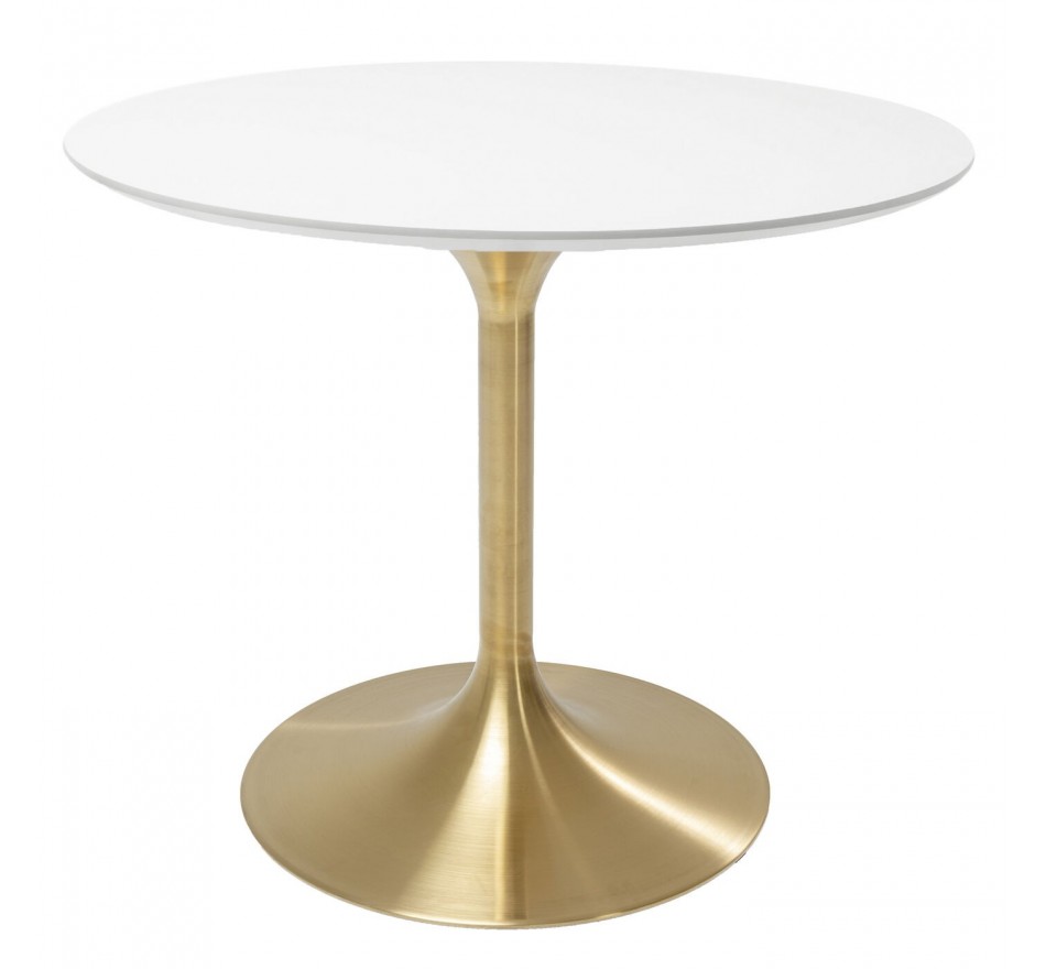 Table Invitation blanc & laiton Kare Design