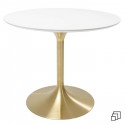 Table Invitation blanc & laiton Kare Design