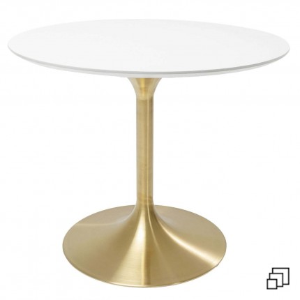 Table Invitation white and brass Kare Design Table Invitation white and brass Kare Design