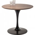 Table Invitation noyer & noir 90cm Kare Design